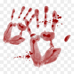 红色手掌血手印血迹