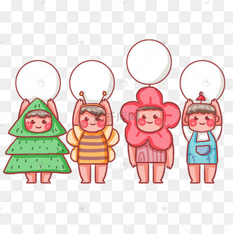 四人多人举牌人物