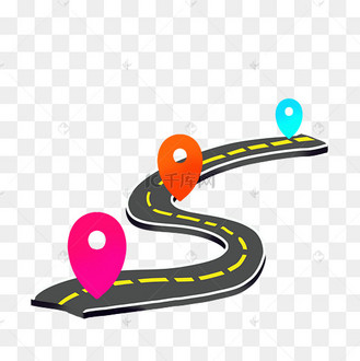 道路s型弯道转弯公路路线路标