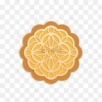 中秋节立体剪纸风月饼