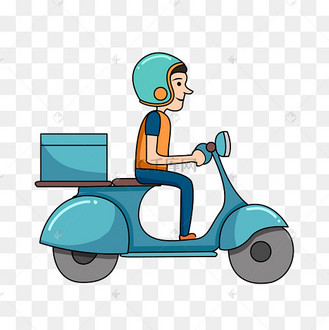 外卖员送外卖骑手蓝骑士