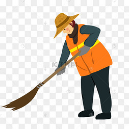 下载 png下载psd爱护环境清理垃圾的环卫工人素材下载 png下载psd环卫