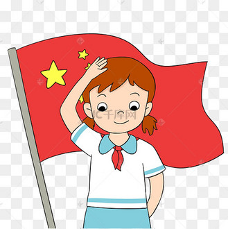 红色革命学党史党员学生敬礼少先队国旗