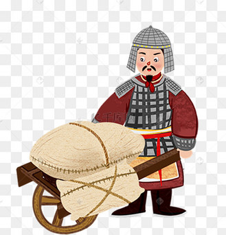 古代士兵推车