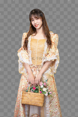 拎花篮美女