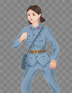 烈士纪念日红军女兵