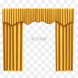 黄色丝绸幕布舞台帷幕