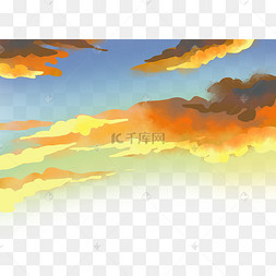 唯美落日绚丽红霞晚霞夕阳云层