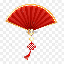 矢量新年喜庆折扇