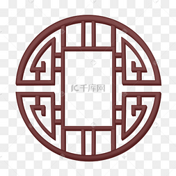中国古风雕花镂空窗户边框