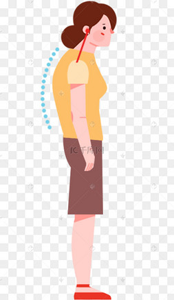 世界保健日护颈驼背站姿