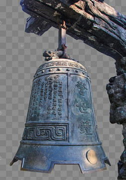 古钟国庆节10月1日国潮风古塔古刹国庆中国风国潮古亭建筑国潮画轴