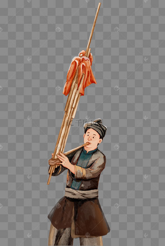 立冬节气少数民族吹芦笙