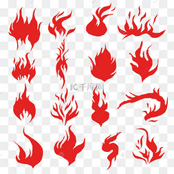 中式中国风传统古典火纹火花火焰