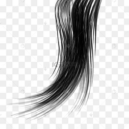 黑色飘逸头发丝