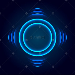 抖音故障风发光霓虹边框抖音故障动感边框抖音喷钱枪吐钱手枪圆形音浪