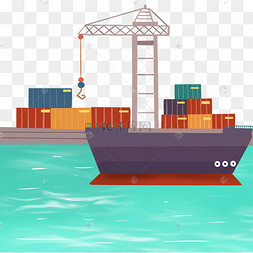 海运货运物流港口航行船只