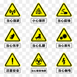 实验室危险警戒安全标志套图