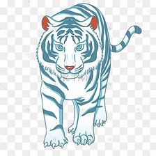 虎年白虎老虎垂钓钓鱼