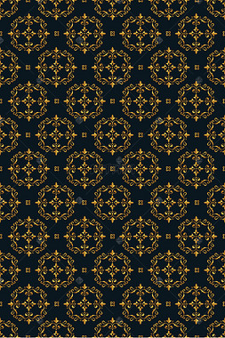 黑金奢华金色花纹
