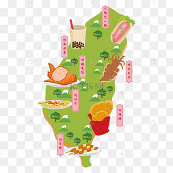 台湾旅游地图经典美食小吃