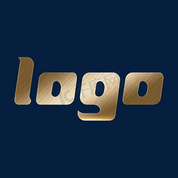 金色大气logo字体设计psd
