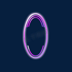 紫色荧光发光数字0