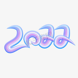 2022酸性梦幻C4D艺术字