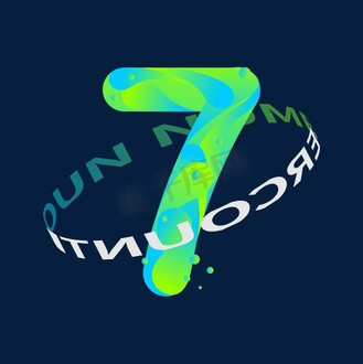 倒计时7天图片图片素材_倒计时数字7炫彩字形设计