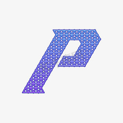 网格免抠艺术字图片_字母P创意字体
