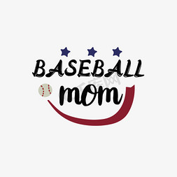 棒球帽线描免抠艺术字图片_棒球妈妈svg手绘棒球五角星