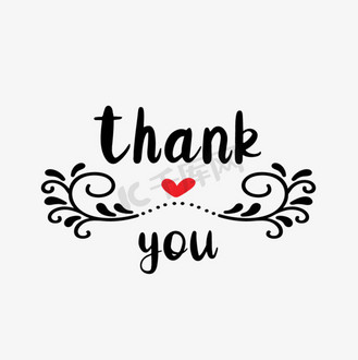 简约谢谢svg艺术字