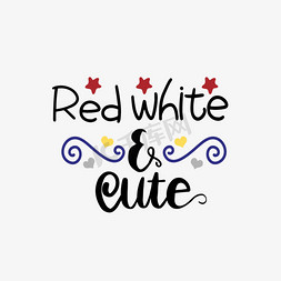 黑色白色红色免抠艺术字图片_svg黑色卡通红色白色可爱时光英文字母插画