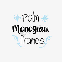 框架眼镜免抠艺术字图片_黑色棕榈会标框架简约短语svg