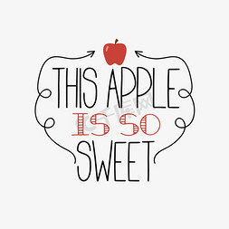 苹果录制框免抠艺术字图片_这个苹果是如此的甜艺术字svg