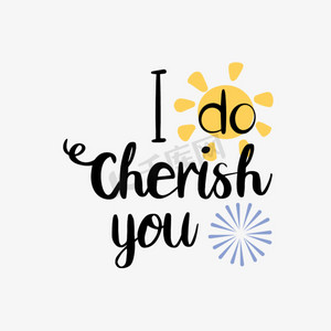 svg手绘我很珍惜你可爱黑色英文字母字体设计插画