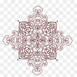 中式古风纹饰花纹中国风中式纹理