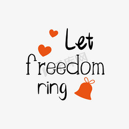 爱和自由免抠艺术字图片_svg黑色卡通让自由之声响彻英文线描字母插画