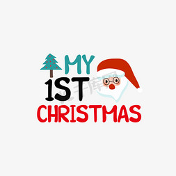 圣诞欢乐免抠艺术字图片_svg手绘圣诞节快乐黑色英文字母线描插画