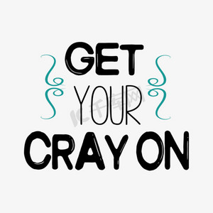 svg黑色卡通继续努力英文线描字母插画