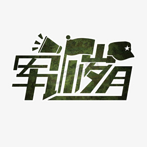 军训岁月艺术字