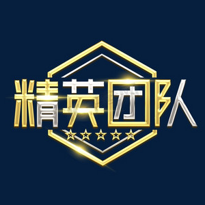 精英队伍ps艺术字体-精英队伍ps字体设计效果-千库网