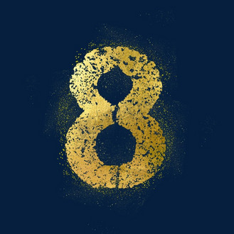 数字8倒计时艺术字