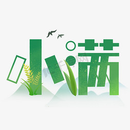 小满节气创意艺术字