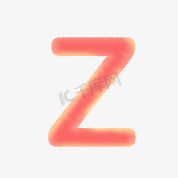 字母Z免抠艺术字图片_卡通红色绒毛字母Z