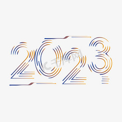 2023科技风简约商务艺术字