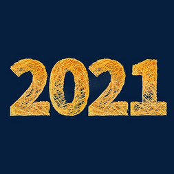 金属艺术线条数字2021