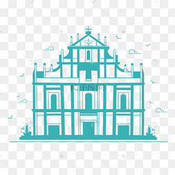 澳门地标建筑大三巴牌坊