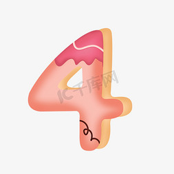4数字卡通饼干字体
