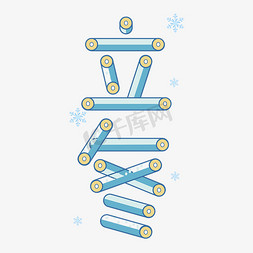立冬立体可爱卡通创意节气二十四节气字